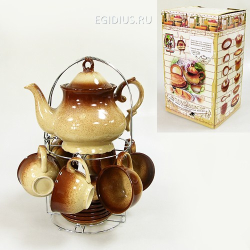 Набор чайный на метал. под. 13 пр.  pekorino 1200 мл + 200 мл цв.уп.  900-224 фото 1 — Egidius.ru