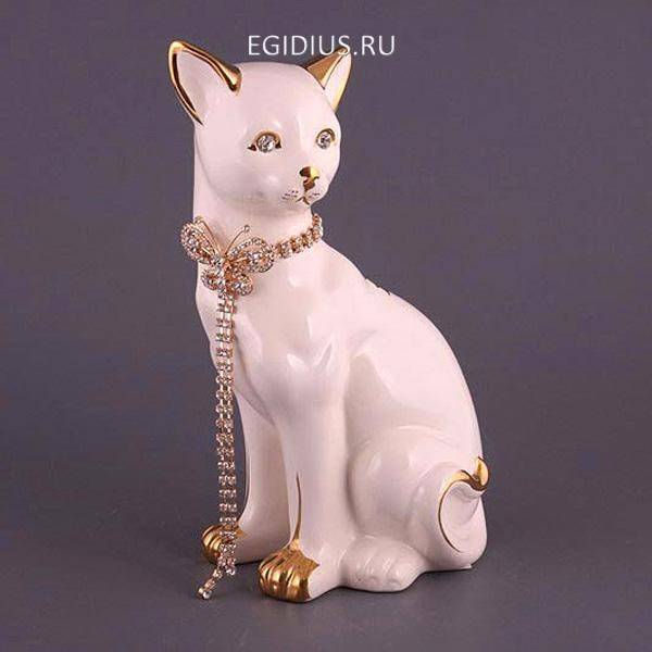Фигурка "кошка белая" высота=25см 320-832 фото 1 &mdash; Egidius.ru