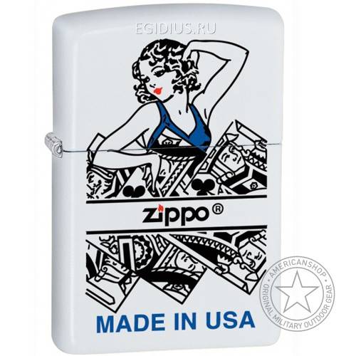 With girl Зажигалка Zippo 4*6см  100-403 фото 1 — Egidius.ru
