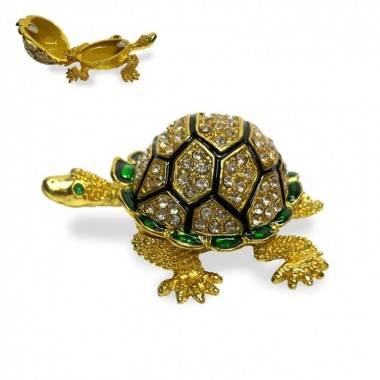 Шкатулка со стразами &quot;Черепаха&quot; 7*6*3см 3-4-174 — Egidius.ru