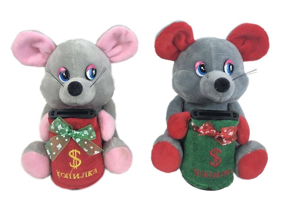 Музыкальная, механическая копилка Мышь 16см 2-1-087 фото 1 — Egidius.ru