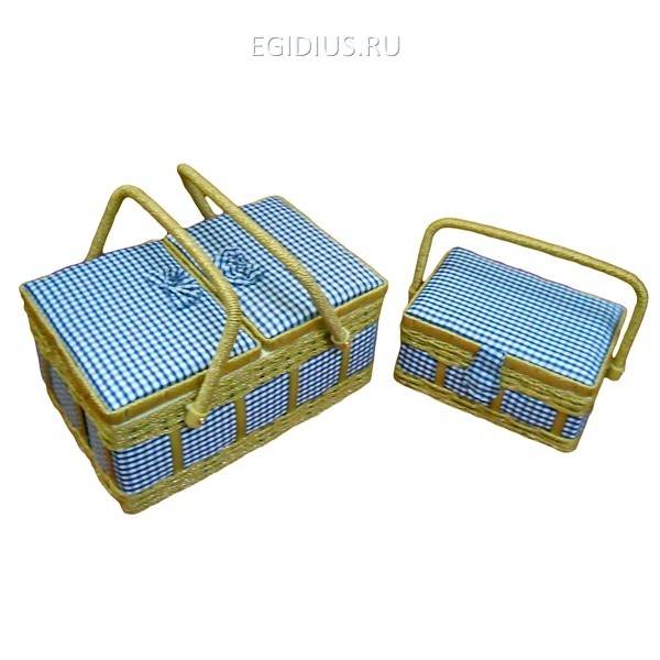 Набор из 2-х шкатулок для рукодели, L30 W20 H15 см / L21 W15 H11 см 81-4083 фото 1 &mdash; Egidius.ru