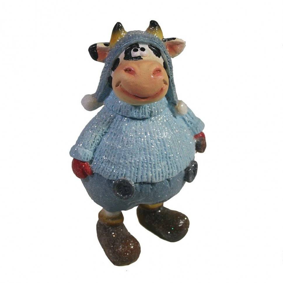 Фигура декоративная Бычок в свитере L5W7H11 82-1794 фото 1 — Egidius.ru