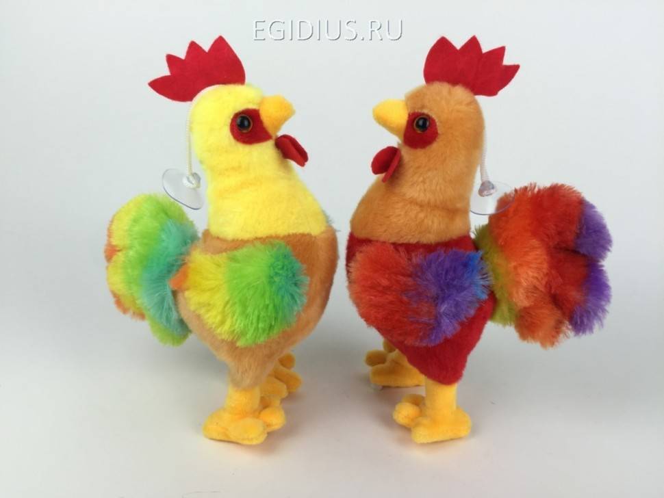 Мягкая игрушка Петух разноцветный 21 см 281-021 фото 1 — Egidius.ru