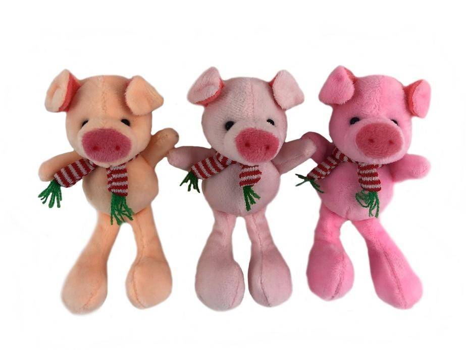 Мягкая игрушка-брелок Свинка S44 8*14см 281-197 фото 1 — Egidius.ru