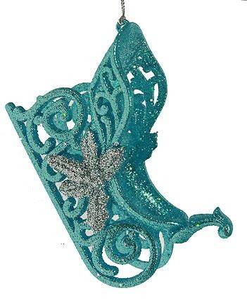 Игрушка ёлочная Санки голубой 151-112 фото 1 &mdash; Egidius.ru