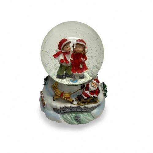 Новогодний шар со снегом 12*12*15см 3-1-238 фото 1 &mdash; Egidius.ru