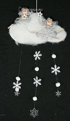 Новогодняя фигурка "Ангелы на облаке" 50см  150-844 фото 1 — Egidius.ru