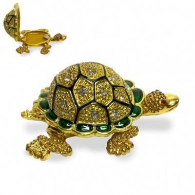 Шкатулка со стразами &quot;Черепаха&quot; мал. 6*4*2,5см 3-4-175 — Egidius.ru