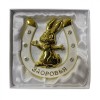 Декоративная подкова "Кролик", золотой 10*0,9*10,3см, символ года 2023, кролик/кот 3-2-165 фото 1 &mdash; Egidius.ru