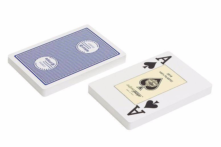Карты "Fournier 2818 Casino Europe", 100% пластик, синяя рубашка 4-6-013 фото 1 — Egidius.ru