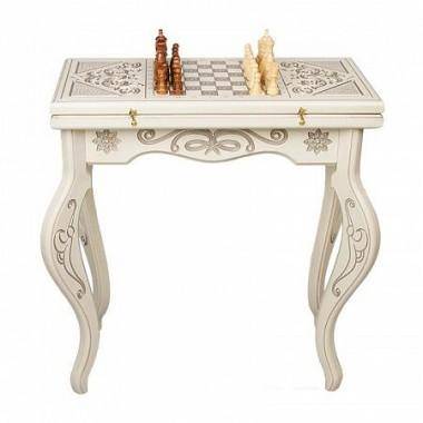 Стол ломберный Нарды + Настольная игра: Шахматы, Патина, Ustyan 4-1-031 — Egidius.ru