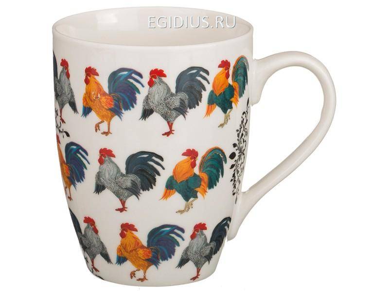 Кружка петухи 350 мл. 330-925 фото 1 — Egidius.ru