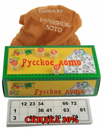 Игра настольная «Русское лото» 26*9*12см (уп.1/36шт.) 116-429 фото 1 &mdash; Egidius.ru