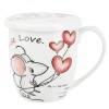 Кружка фарфоровая с крышкой (без фильтра) "Mouse love" v=360мл. (4вида) (подарочная упаковка) 410-032 фото 3 — Egidius.ru