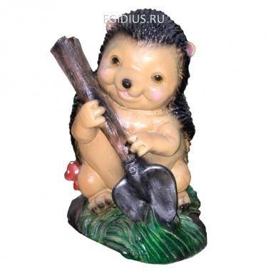 Садовая фигура Ежик с лопатой L21W22H30 см 81-6502 — Egidius.ru