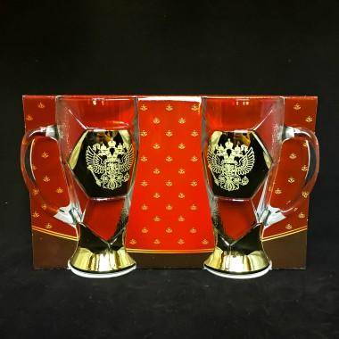 Бокалы для пива подарочные &quot;Герб Россия&quot; 71-0154 — Egidius.ru