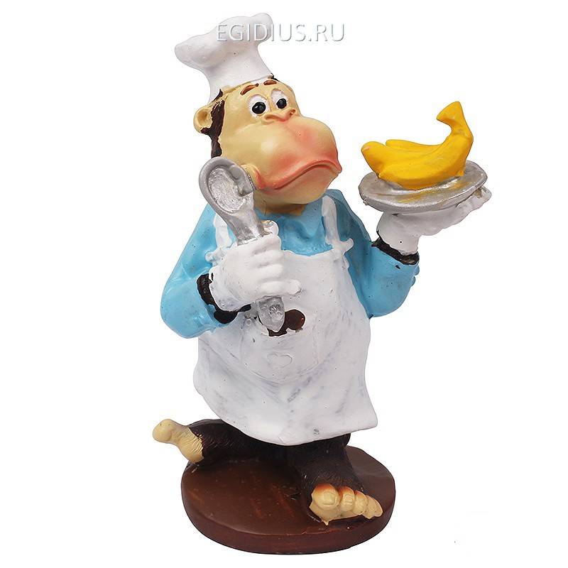 Статуэтка декоративная "Обезьянка шеф-повар" 20-5013 фото 1 — Egidius.ru