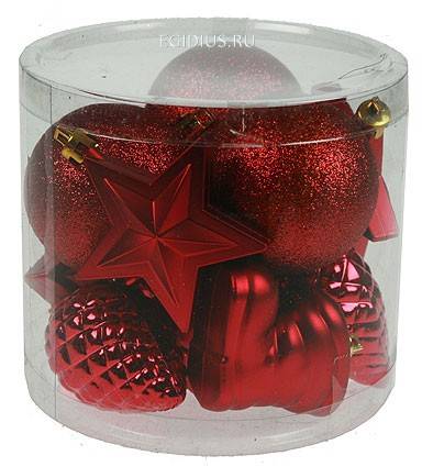 Набор ёлочных игрушек Ассорти из 12шт., пластик 6см 151-204 фото 1 &mdash; Egidius.ru