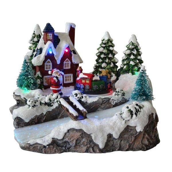 Фигурка декоративная  с движущимися элементами и подсветкой. АА*3шт (не прилаг.), 20х15х15,5см 84-0416 фото 1 — Egidius.ru