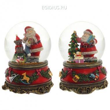 Шар дед мороз, 100 мм, 2 в. 81-1158 — Egidius.ru