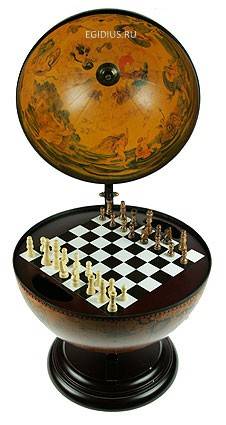 Глобус-шахматы настольный 38*33*48см  100-029 фото 1 — Egidius.ru