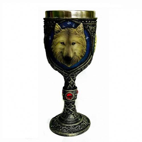 Кубок "Волк" из полистоуна, колба из нержавеющей стали , 200мл 3-4-023 фото 1 — Egidius.ru