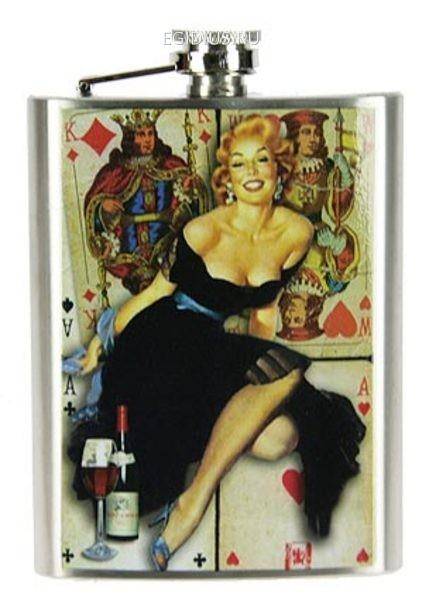 Фляжка подарочная Пин-ап 230мл  114-312 фото 1 — Egidius.ru
