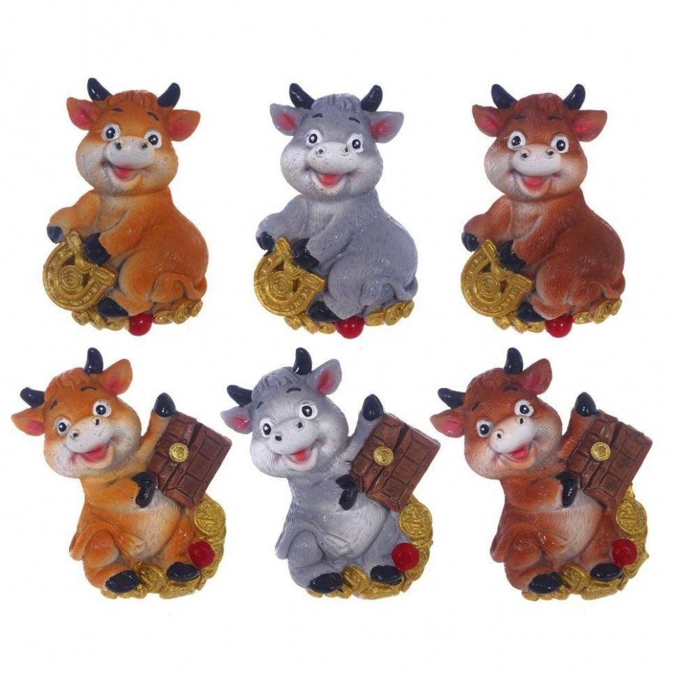 Магнит "Коровка", L6 W1 H7 см, 6в. 82-1497 фото 1 &mdash; Egidius.ru