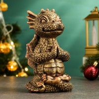 Копилка &quot;Дракончик медитирует&quot; (бронза) 14.5*9*8см 81-3230