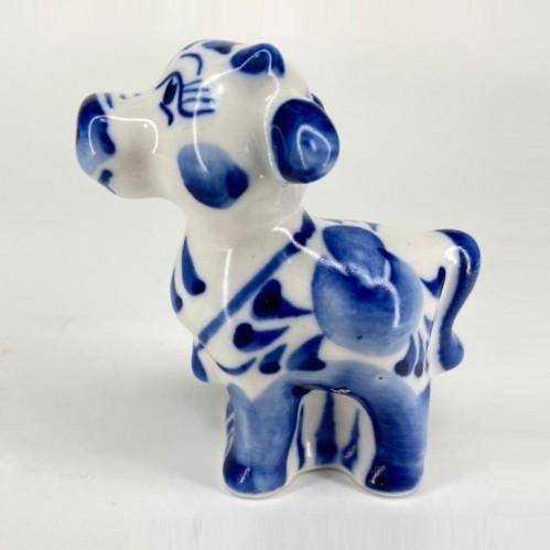 Фигурка Гжель Бык-11 7,5*4,5*8,5см 3-2-045 фото 1 &mdash; Egidius.ru