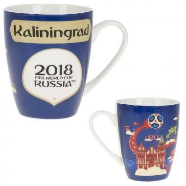 Кружка фарфоровая &quot;ЧМ 2018/Kaliningrad&quot; v=360мл.  406-155 — Egidius.ru