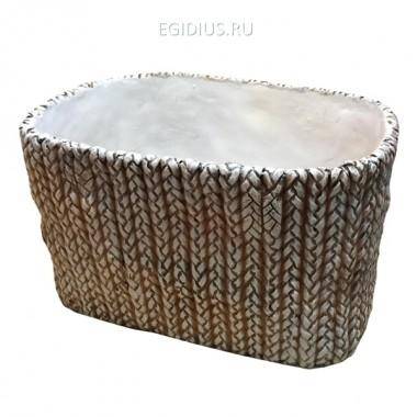 Декоративное кашпо для сада (&#039;Плетенное&#039; L25W18H15 см) 81-6610 — Egidius.ru
