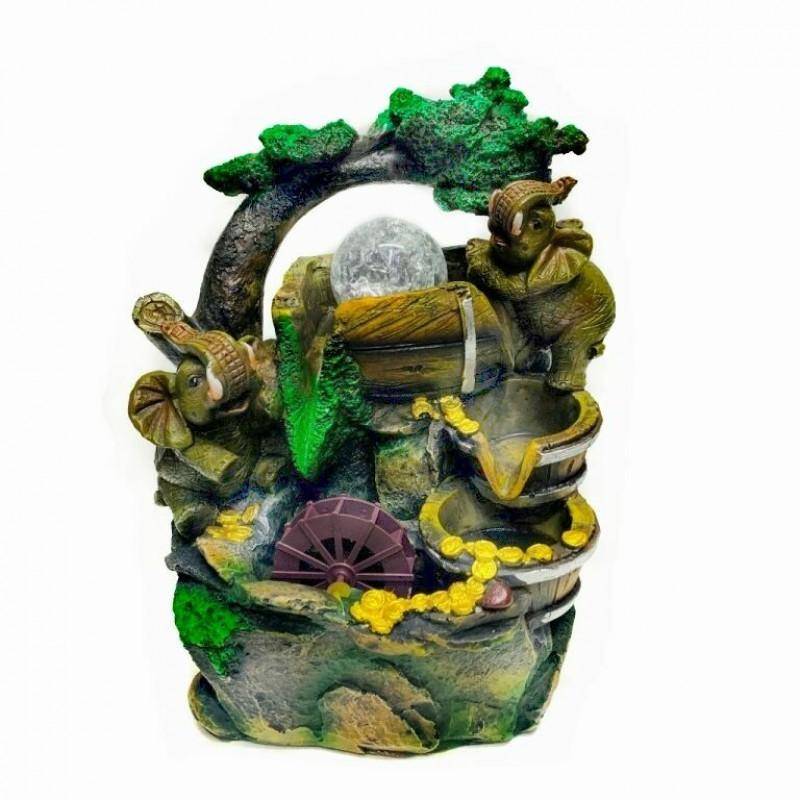 Фонтан декоративный Слоны у водопоя 25*16*17 3-1-030 фото 1 — Egidius.ru