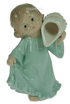 Статуэтка &quot;Ангелочек&quot;, фарфор 15см  113-023 — Egidius.ru