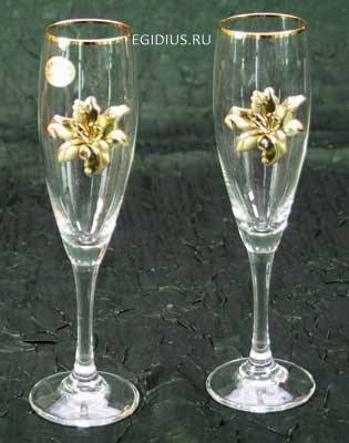 Подарочный набор для шампанского Лилия  105-706 фото 1 &mdash; Egidius.ru