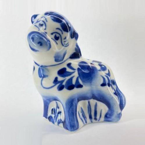 Фигурка Гжель Бык-13 6,5*4*9см 3-2-042 фото 1 &mdash; Egidius.ru