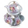 Чайный сервиз 13пр. "Летние каникулы" v=220/1100мл. (6видов) на металлической подставке  408-110 фото 3 &mdash; Egidius.ru