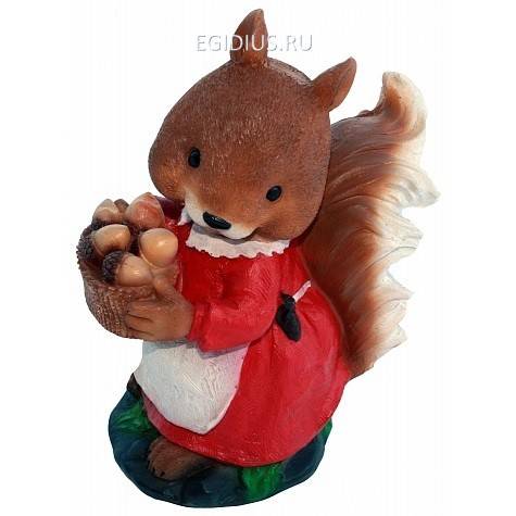 Садовая фигура: Белочка с желудями 50-0005 фото 1 — Egidius.ru