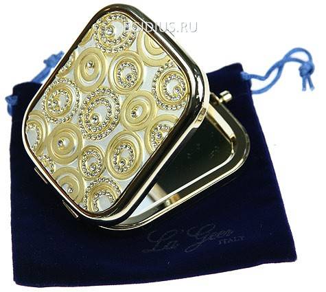 Зеркальце со стразами "LA GEER"  105-321 фото 1 — Egidius.ru
