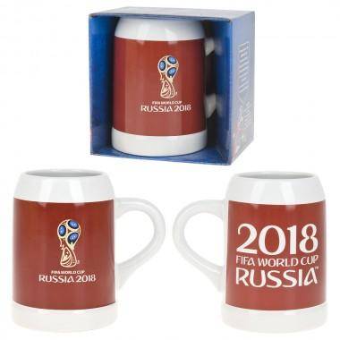 Кружка керамическая (для пива) &quot;Чемпионат Мира FIFA 2018&quot; v=500мл.  406-258 — Egidius.ru