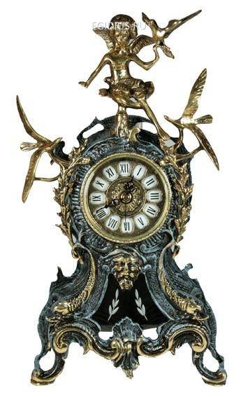 Часы каминные Ангелочек, бронза 46*28см 100-206 — Egidius.ru