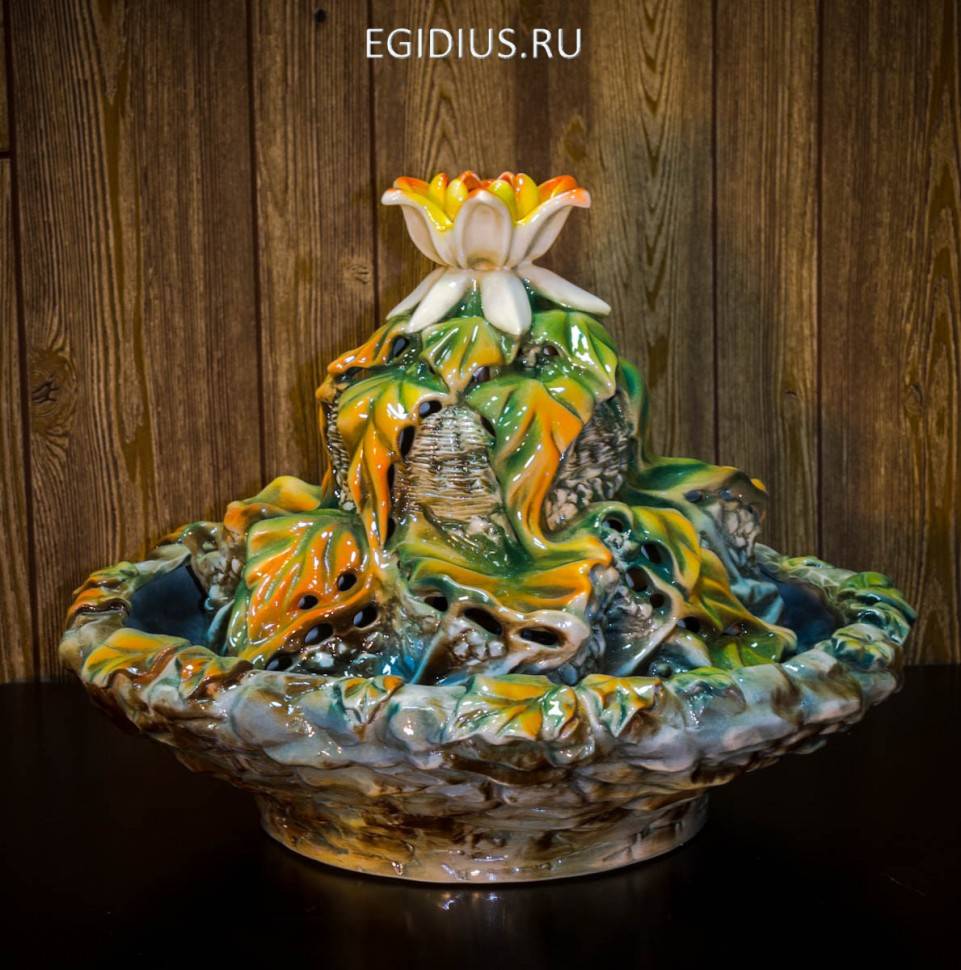 Настольный фонтан «Каменный цветок» 540-024 фото 1 — Egidius.ru