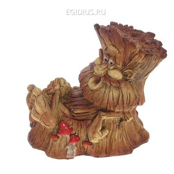 Фигура для сада и дачи Пенек-лесовичек №2 L21W13H19 см 81-6147 фото 1 &mdash; Egidius.ru