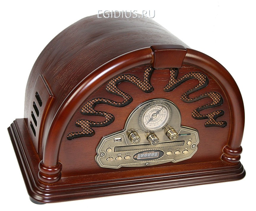 Музыкальный центр-ретро: AM/FM, CD, MP3, USB, SD 100-309 фото 1 — Egidius.ru
