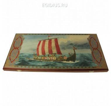 Нарды &quot;Викинги&quot;  в дер. коробе малые 31-1001 — Egidius.ru