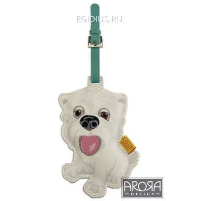 Кожаный ярлык на сумку Westie  201-525 фото 1 — Egidius.ru