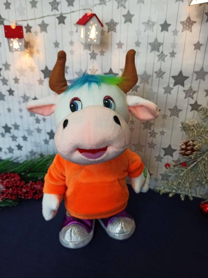 Мягкая музыкальная игрушка поющая Бык 18 песен, символ года 2021, 280-887 фото 1 — Egidius.ru