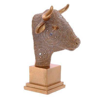 Фигурка декоративная "Голова Быка", L20 W17 H32 см 82-1643 фото 1 &mdash; Egidius.ru