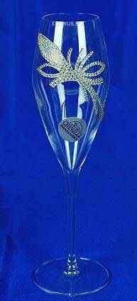 Подарочный набор бокалов для шампанского "Королевский цветок" на 2 персоны  105-603 фото 1 &mdash; Egidius.ru